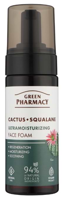 Фото - Пінка для вмивання Green Pharmacy 150 мл Кактус + сквалан (5901845509701)