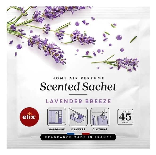 Ароматичне саше Elix Lavender Breeze для шухляд шафи до 45 днів аромату (5907100190097)