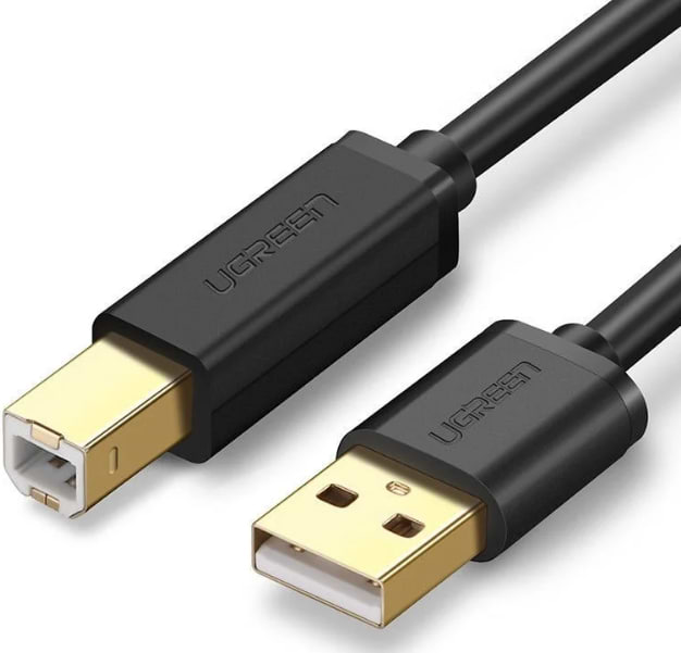 Кабель USB type A - USB type B UGREEN US135 USB-A 2.0 - USB-B 2.0 1m Black (20846) - Фото 1