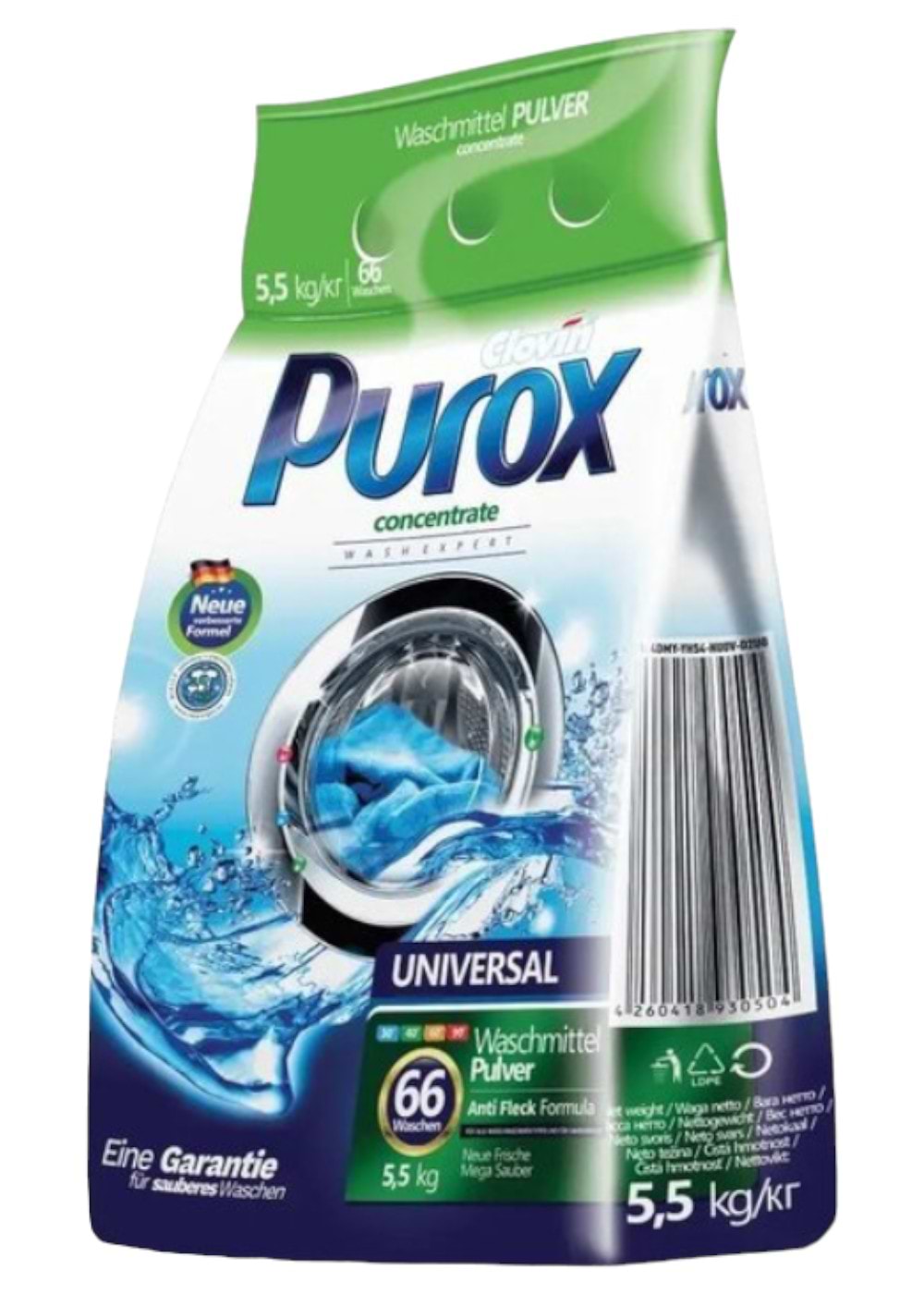 Пральний порошок Purox Universal 5.5 кг (4260418930504)