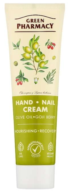 Крем для рук і нігтів Green Pharmacy 100 мл оливкова олія/годжі (4823015905827)