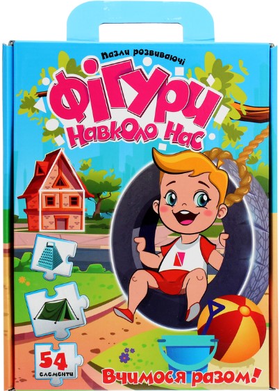 Фото - Настільна гра (до 2 років) Strateg Фігури довкола нас 54 ел. укр. (30911)