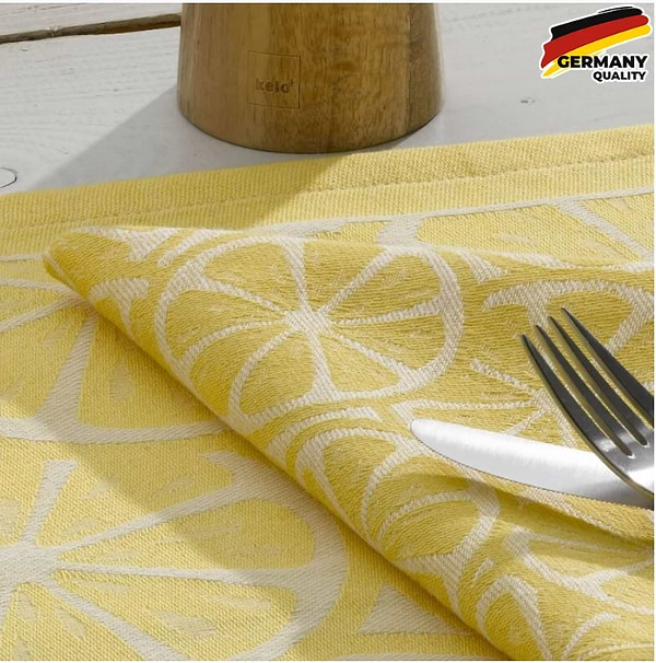 Фото - Серветка для сервірування Kela Citrus 40x40 см Yellow (12464)