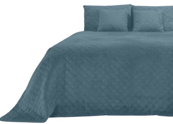 Покривало двоспальне ТЕП Velour 240x260 см Cиній/Ромб круглий (4-00518_22875)