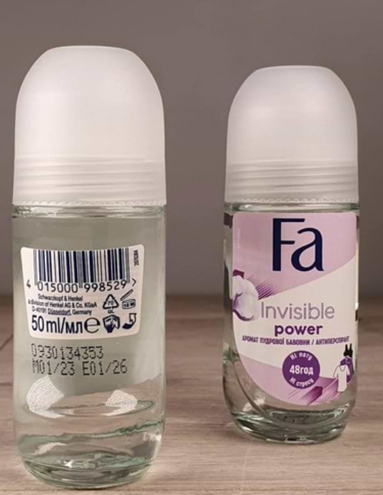 Фото - Дезодорант кульковий Fa Invisible Power аромат пудрової бавовни 50 мл