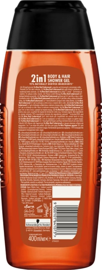 Фото - Гель для душа Fa Men Червоне дерево 400 мл