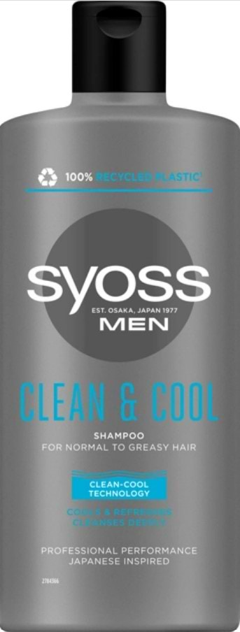 Фото - Шампунь мужской SYOSS Men CLEAN & COOL 440 мл