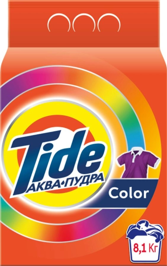 Пральний порошок Tide Аква-Пудра Колор 8,1кг - Фото 1