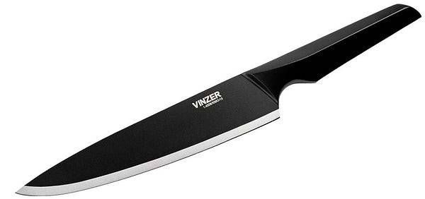 Фото - Ніж кухаря Vinzer Geometry Nero Line 20.3 см (50304)