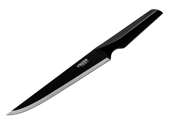 Фото - Ніж для м'яса Vinzer Geometry Nero Line 20.3 см (50303)