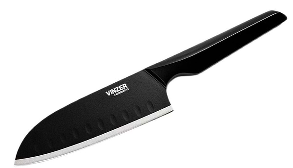 Фото - Нож сантоку Vinzer Geometry Nero Line 12.7 см (50301)