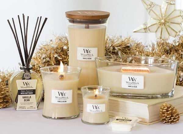Фото - Свеча стекло Woodwick Large Vanilla Bean (Ванильные бобы) 609г (93112E)