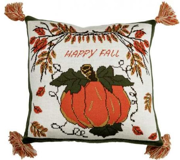 Фото - Наволочка Прованс Happy Fall вязаная Тыква (029744)