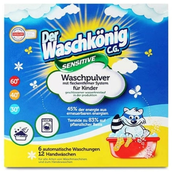 Фото - Пральний порошок Waschkonig SENSITIVE 600 г