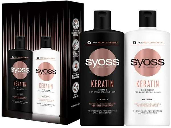 Фото - Подарочный набор для ухода за волосами SYOSS Keratin Шампунь 440мл+Бальзам 440мл