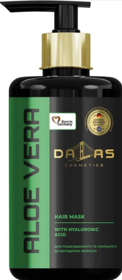 Маска для волосся DALAS Aloe vera з гіалуроновою кислотою та натур.соком алое 900 мл - Фото 1