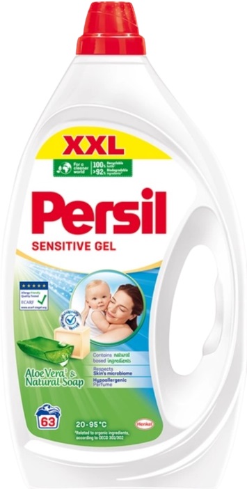 Фото - Гель для стирки Persil Сенситив, 2,835 л, 63 циклов