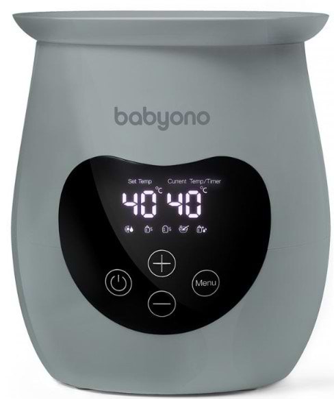 Фото - Подогреватель детских бутылочек стационарный BabyOno NATURAL 2 в1 с дисплеем и функцией стерилизации, серый (968/02)