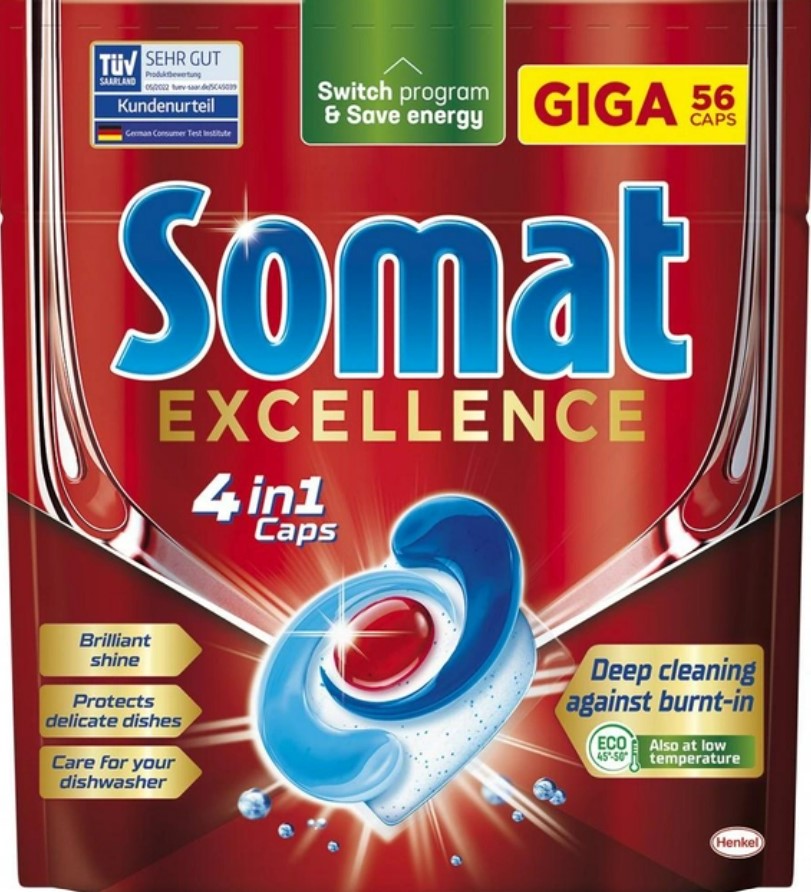Фото - Таблетка для посудомийної машини Somat Exellence 56 шт