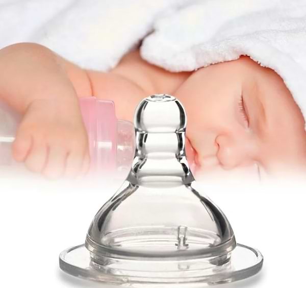 Фото - Великий потік соска дитяча силіконова BabyOno антіколіковую з широким отвором (1206)