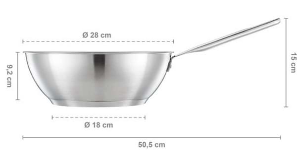 Фото - Сковорода ВОК Fiskars Wok All Steel 28 см (1064747)