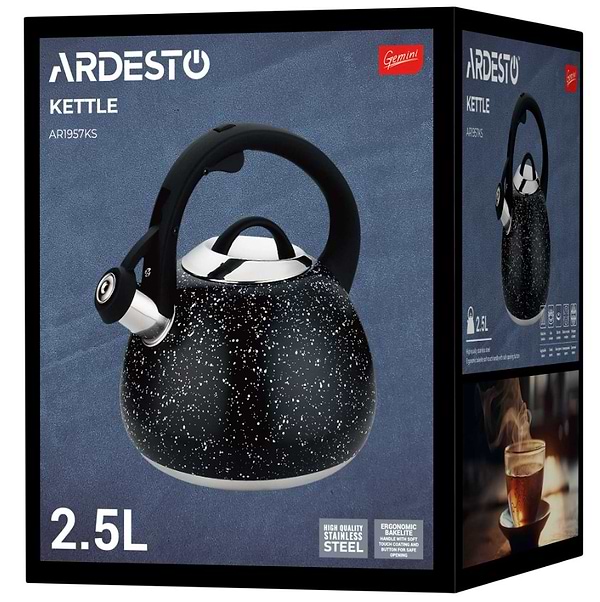 Фото - Чайник металлический Ardesto Gemini 2.5 л (AR1957KS)