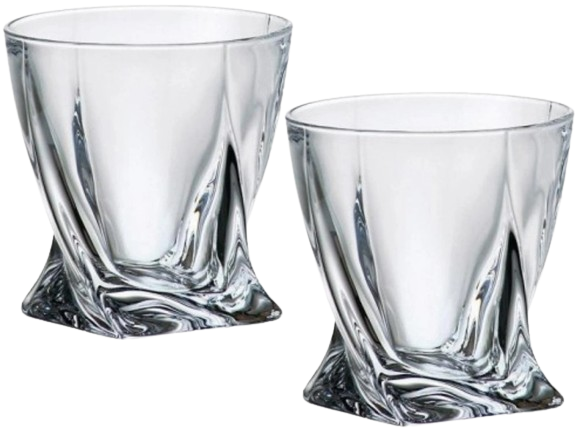 Фото - Уценка - Набор стаканов для виски Bohemia Quadro 340 мл 2 шт. (b2k936-99A44)