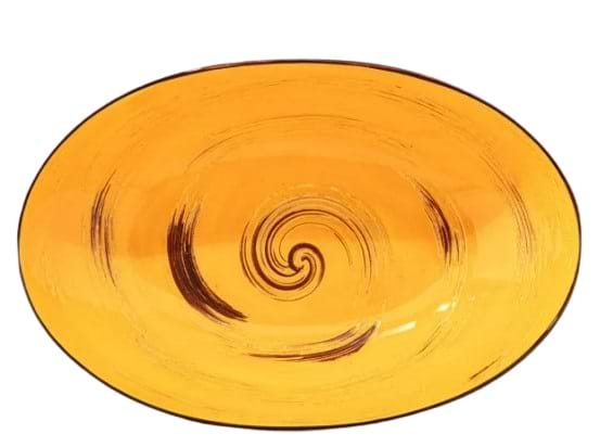 Блюдо Wilmax Spiral Yellow 25х16.5х6 см 570 мл (WL-669440 / A)