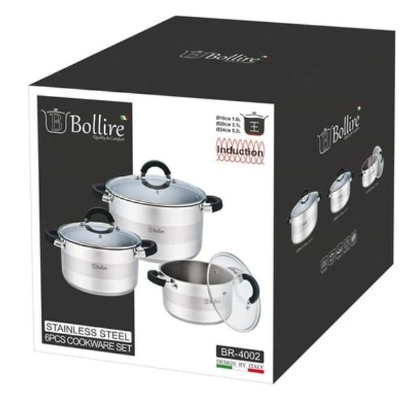 Фото - Набор посуды Bollire BR-4002 6 шт.