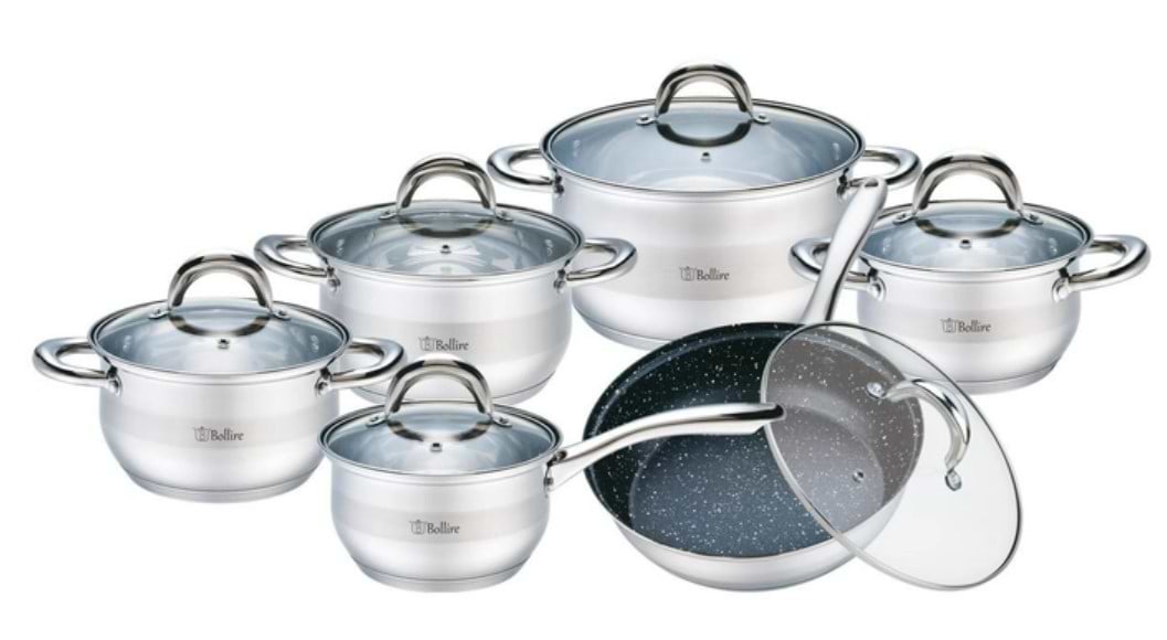 Купити Набір посуду Bollire BR-4004 12 шт. - Фото 1 Набір посуду Bollire BR-4004 12 шт. - Фото 1