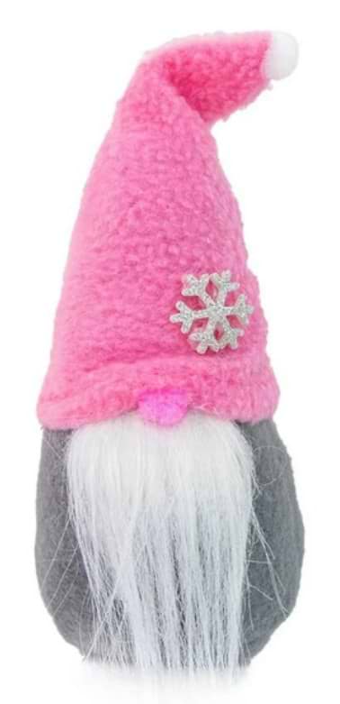 Декор New Year Гном Strateg маленький розовый (60604)