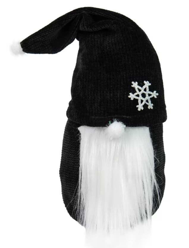 Декор New Year Гном Strateg большой черный (60606)