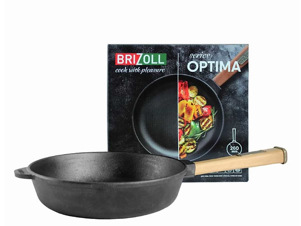 Фото - Уцінка - Сковорода універсальна Brizoll O2660-P Optimа 260 х 60 мм