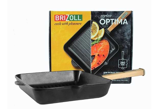 Фото - Сковорода гриль Brizoll O282850G-P Optima 280 х 280 х 50 мм