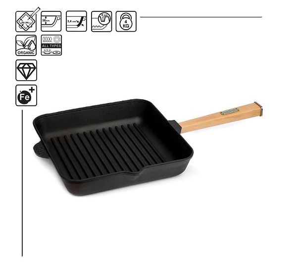 Фото - Сковорода гриль Brizoll O282850G-P Optima 280 х 280 х 50 мм