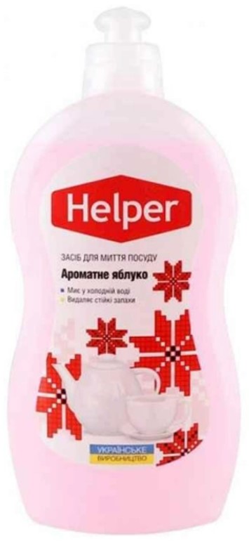 Засіб для ручного миття посуду Helper Ароматне яблуко 1л (4820183972361) - Фото 1