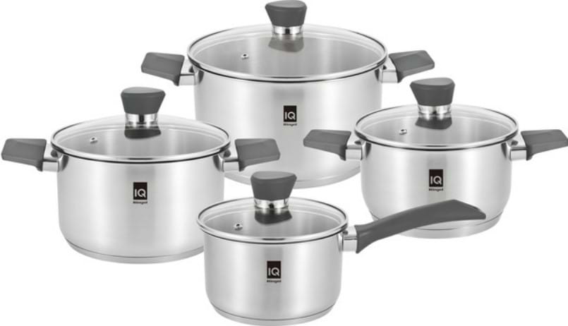 Набор посуды IQ Be Chef 8 пр. 1.3 л, 2.4 л, 3.4 л, 5.8 л (IQ-6044) - Фото 1