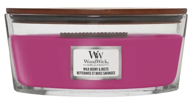 Свічка скло Woodwick Ellipse Wild Berry & Beets (Лісові Ягоди та Буряк) 453г (1632290E) - Фото 1