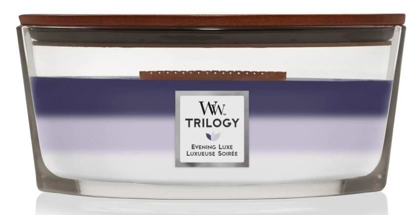 Свеча стекло Woodwick Ellipse Trilogy Evening Luxe (Вечерний Люкс) 453г (1743624E) - Фото 1