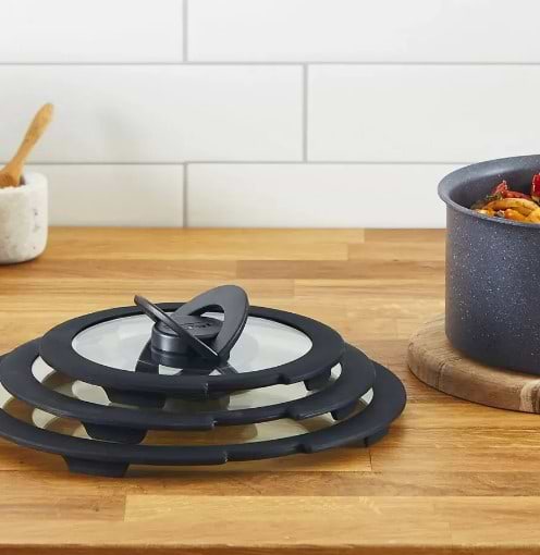 Фото - Набір кришок для посуду зі знімною ручкою Tefal L9849053 Ingenio 16/18/20 см
