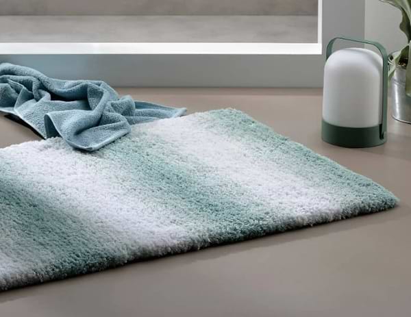 Фото - Коврик для ванной комнаты Kela Ombre морозно-голубой 65х55х3.7 см (23568)