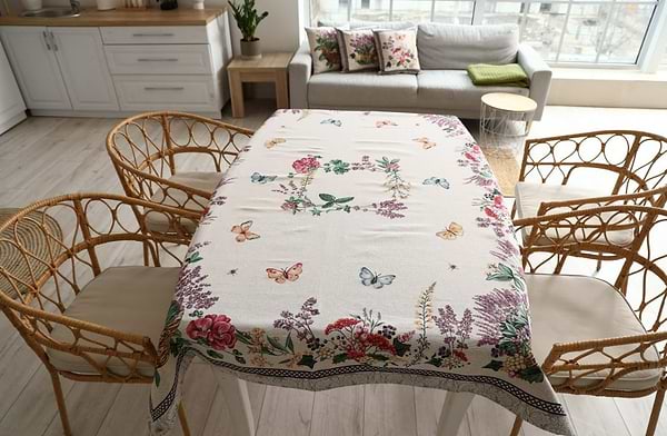 Фото - Скатертина прямокутна Прованс Лавандове поле 135х240 см (026022)