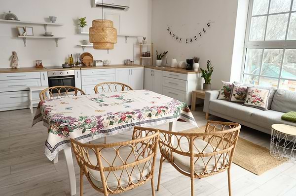 Фото - Скатертина прямокутна Прованс Лавандове поле 135х240 см (026022)