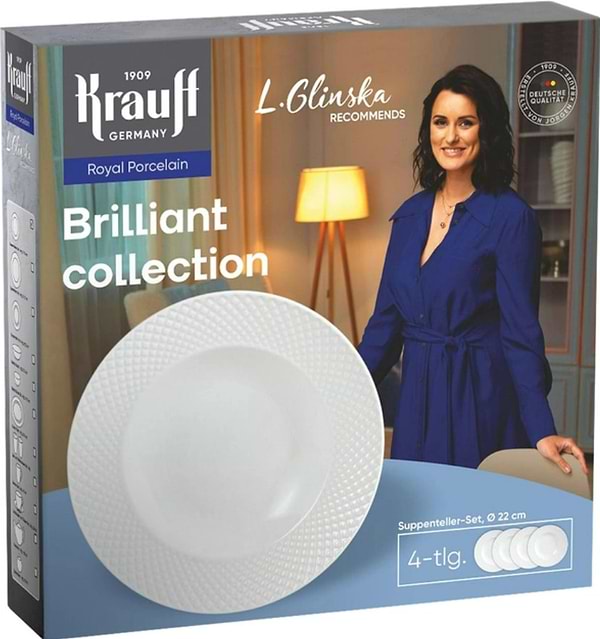 Фото - Набір тарілок Krauff з колекції Лізи Глінської 21-316-008 4 шт 22,2см