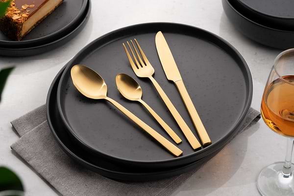 Фото - Набір столових приборів Ardesto Black Mars Favola 4 пр. (AR0704FSG)