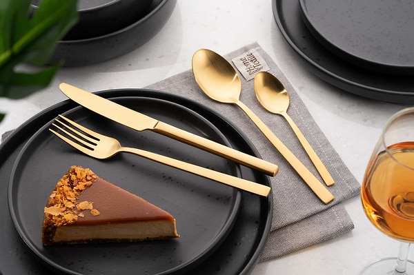 Фото - Набір столових приборів Ardesto Black Mars Favola 4 пр. (AR0704FSG)