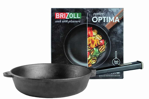 Фото - Сковорода универсальная Brizoll O2460-P1 Optimа-Black 240 х 60 мм