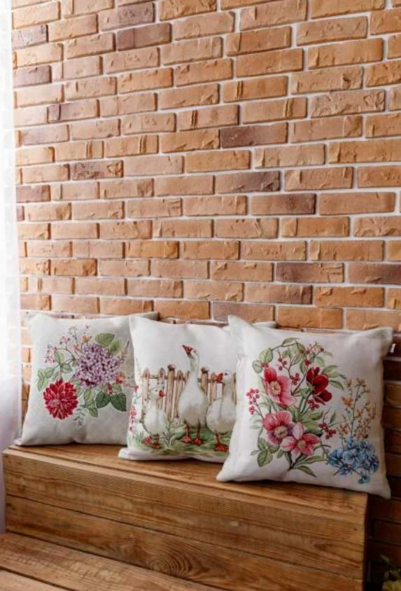 Фото - Подушка декоративная Прованс Букет цветов 45х45 см (034205)