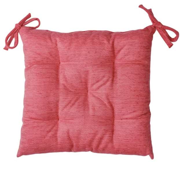 Подушка для стільця Прованс CHENILLA рожева 40х40 см (034847)