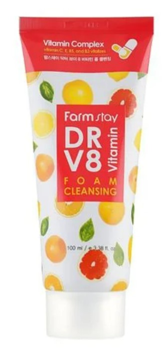 Пенка для умывания Farm Stay DR V8 Vitamin Foam Cleansing Foam - 100 ml (8809469775885)